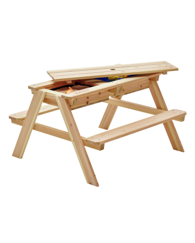 Mesa Plum de Pícnic y Arenero de Madera ¡OFERTA! ✔️