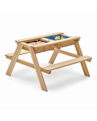 Mesa Plum de Pícnic y Arenero de Madera ¡OFERTA! ✔️