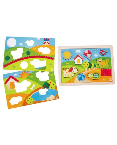 puzzle 3 en 1 pepe y friends