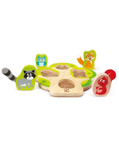 puzzle arbol de animales hape