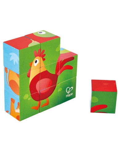 puzzle bloques granja hape
